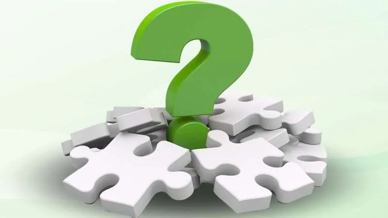 question mark and puzzle pieces